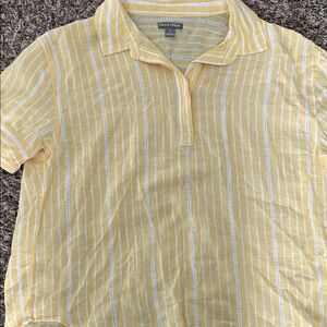 Falls Creek Yellow and White Striped Polo
